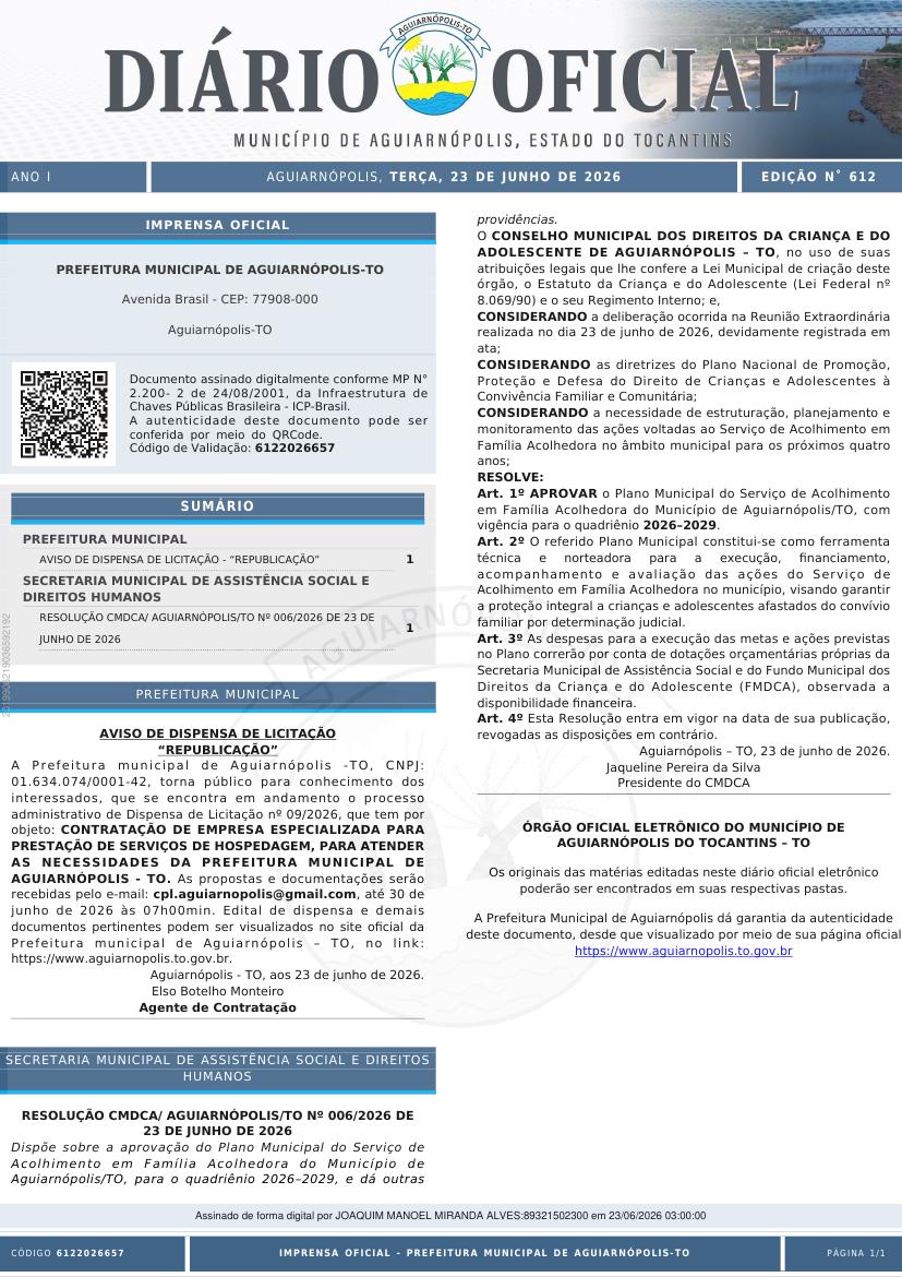 Capa da edição