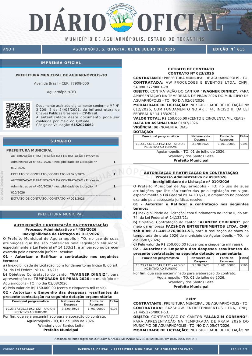 Capa da edição