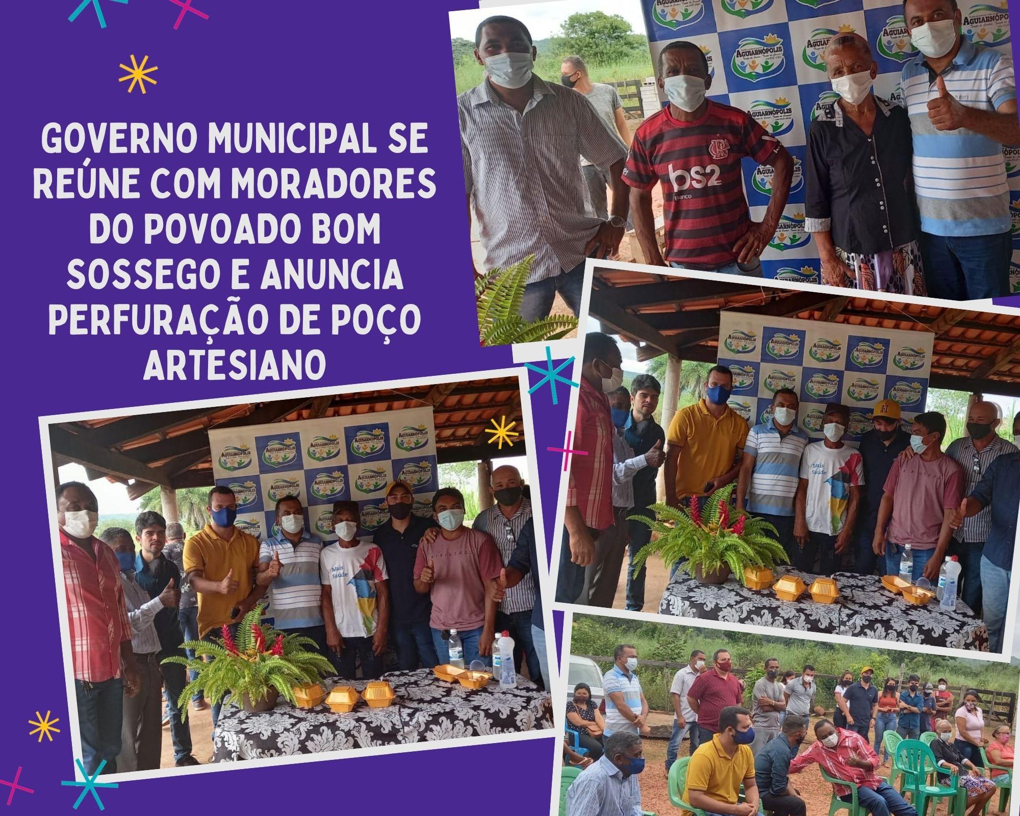 DESENVOLVIMENTO: Governo Municipal se reúne com moradores do povoado Bom Sossego e anuncia perfuração de poço artesiano DESENVOLVIMENTO: Governo Municipal se reúne com moradores do povoado Bom Sossego e anuncia perfuração de poço artesiano