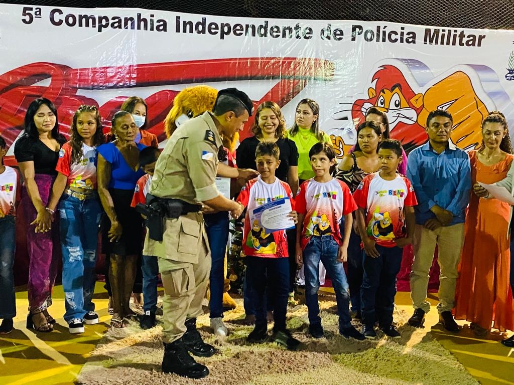 Quase cem crianças são formadas pelo Proerd em Aguiarnópolis